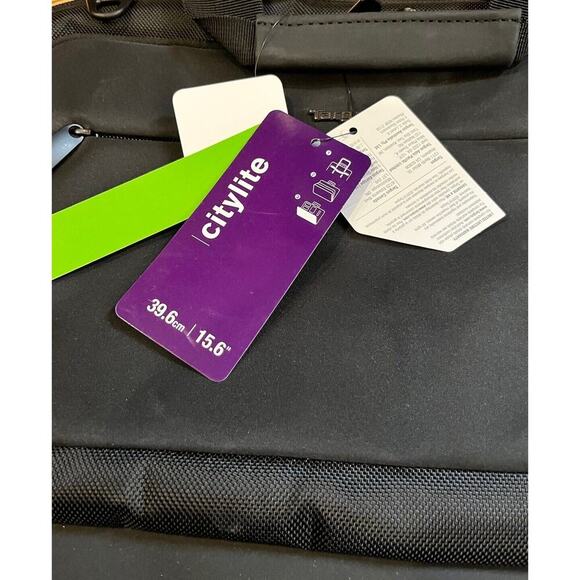 Targus CityLite Laptop Briefcase Black Polyester NWT 15.6” Lots Of Pockets - Picture 7 of 7